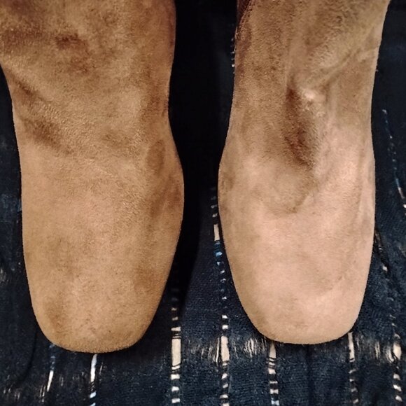 Nine West Tan Suede Platform Bootie Size 7 - Picture 4 of 7